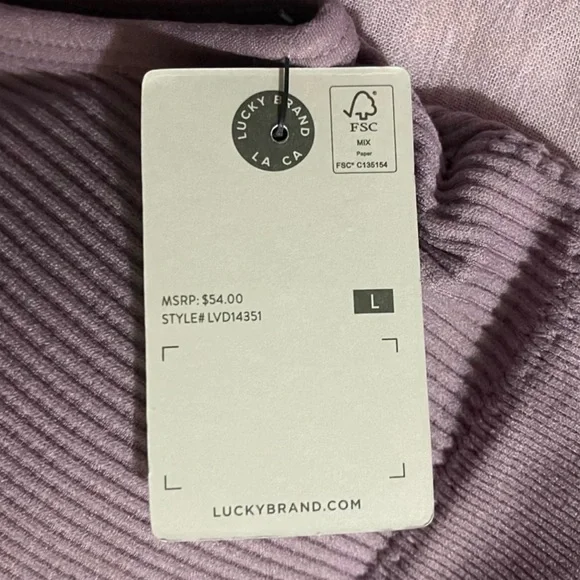 Lucky Brand Ribbed Bralette Set - Pink and Gray - Picture 6 of 7